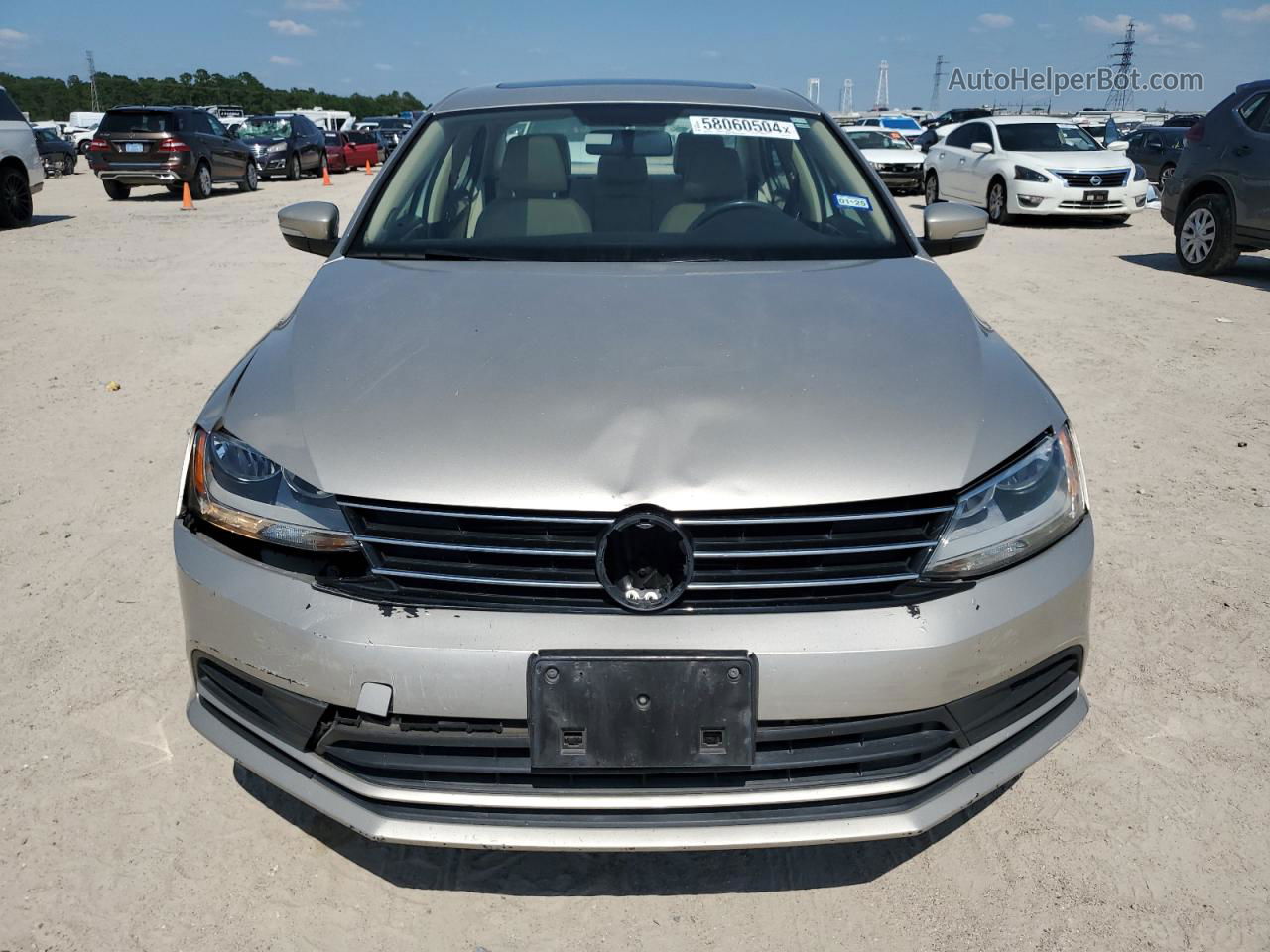 2015 Volkswagen Jetta Se Beige vin: 3VWD07AJ3FM231429