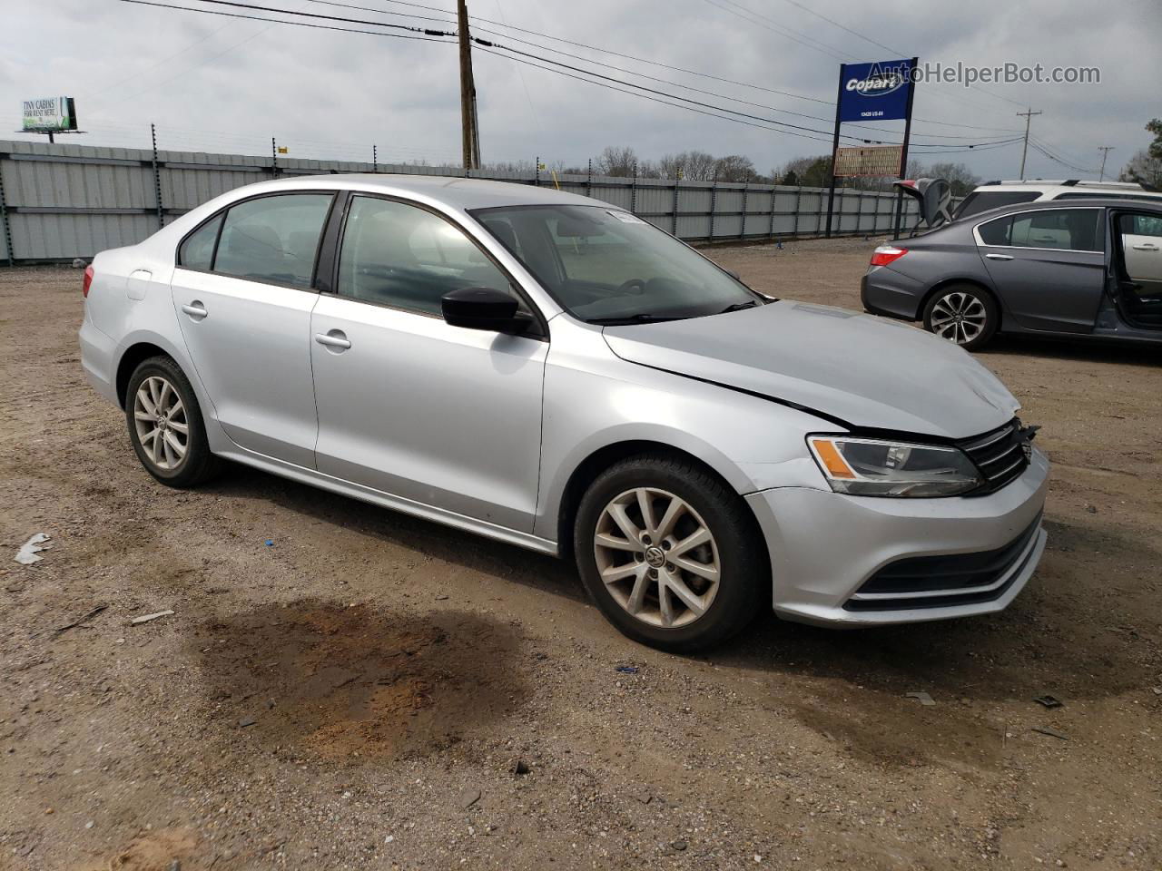 2015 Volkswagen Jetta Se Silver vin: 3VWD07AJ3FM319350