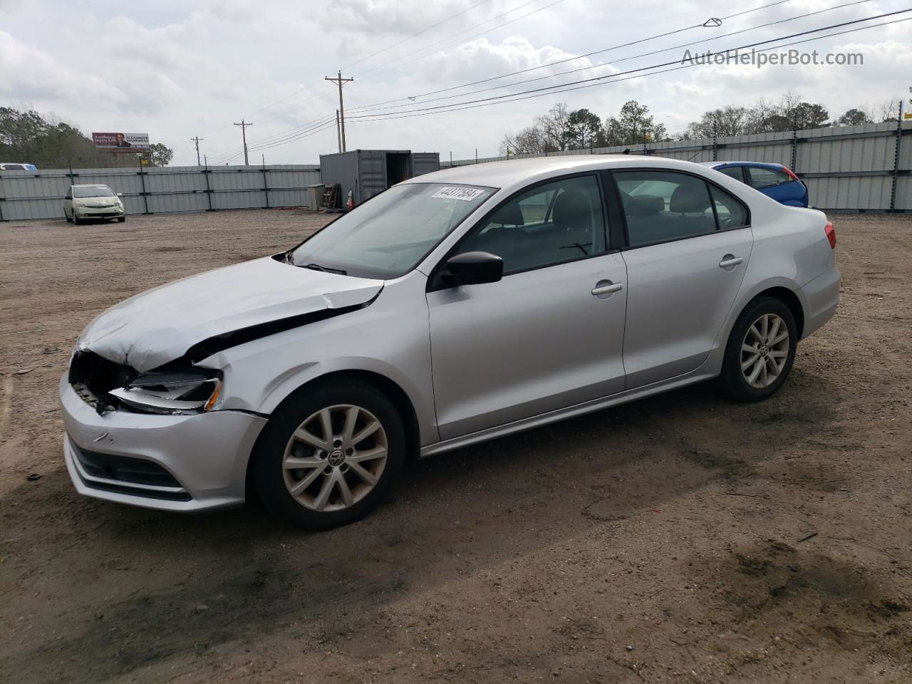 2015 Volkswagen Jetta Se Silver vin: 3VWD07AJ3FM319350