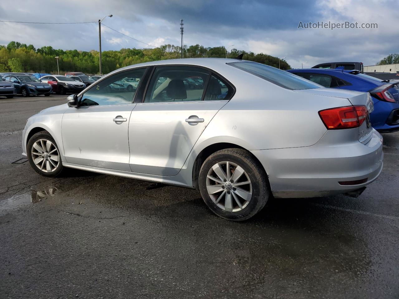 2015 Volkswagen Jetta Se Silver vin: 3VWD07AJ3FM345429