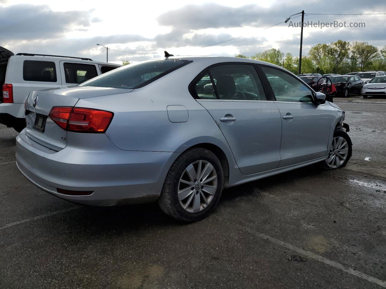 2015 Volkswagen Jetta Se Silver vin: 3VWD07AJ3FM345429