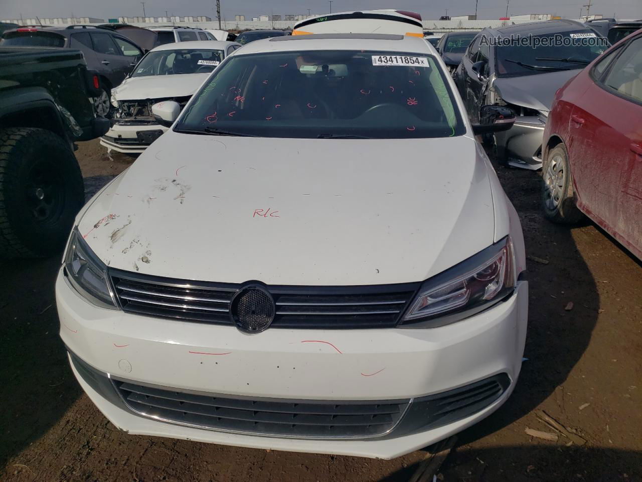 2014 Volkswagen Jetta Se Белый vin: 3VWD07AJ4EM273607