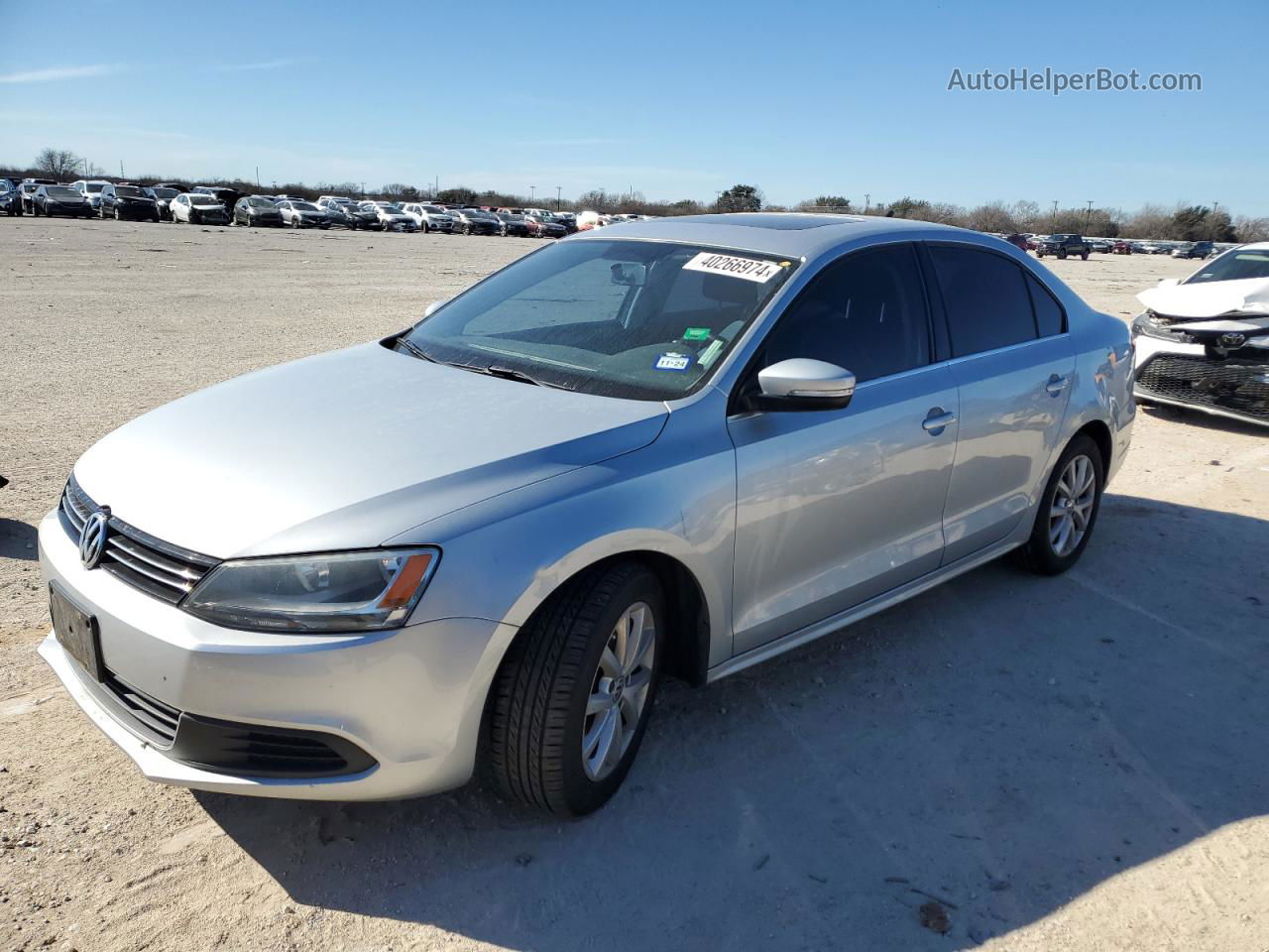 2014 Volkswagen Jetta Se Серебряный vin: 3VWD07AJ4EM362836