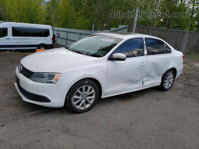 2014 Volkswagen Jetta Se White vin: 3VWD07AJ4EM373352