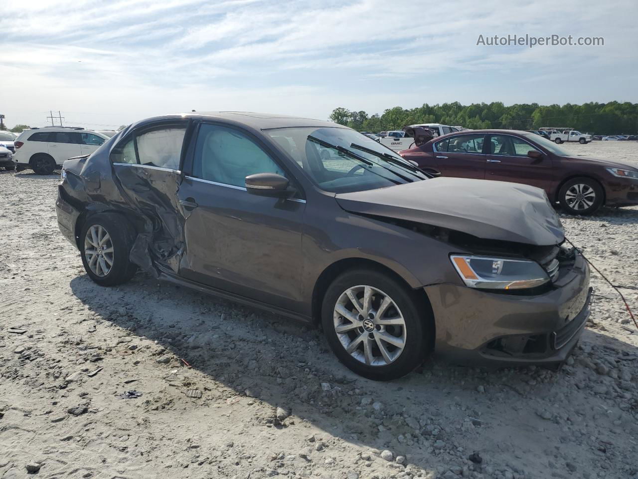 2014 Volkswagen Jetta Se Gray vin: 3VWD07AJ4EM379829