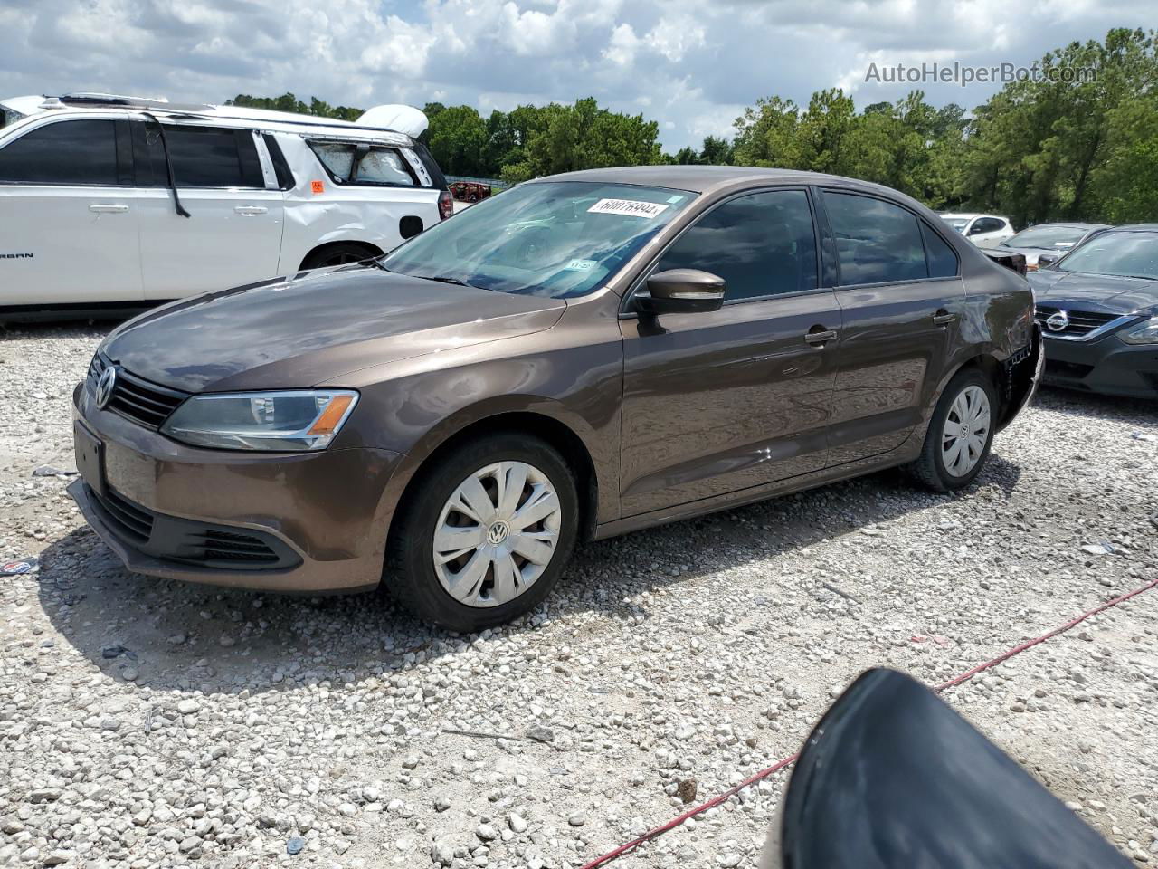 2014 Volkswagen Jetta Se Brown vin: 3VWD07AJ4EM402560