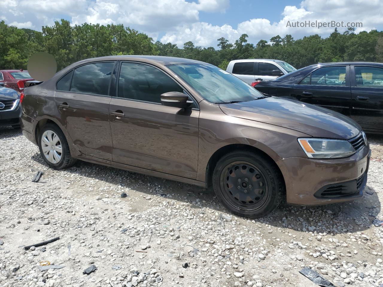 2014 Volkswagen Jetta Se Brown vin: 3VWD07AJ4EM402560