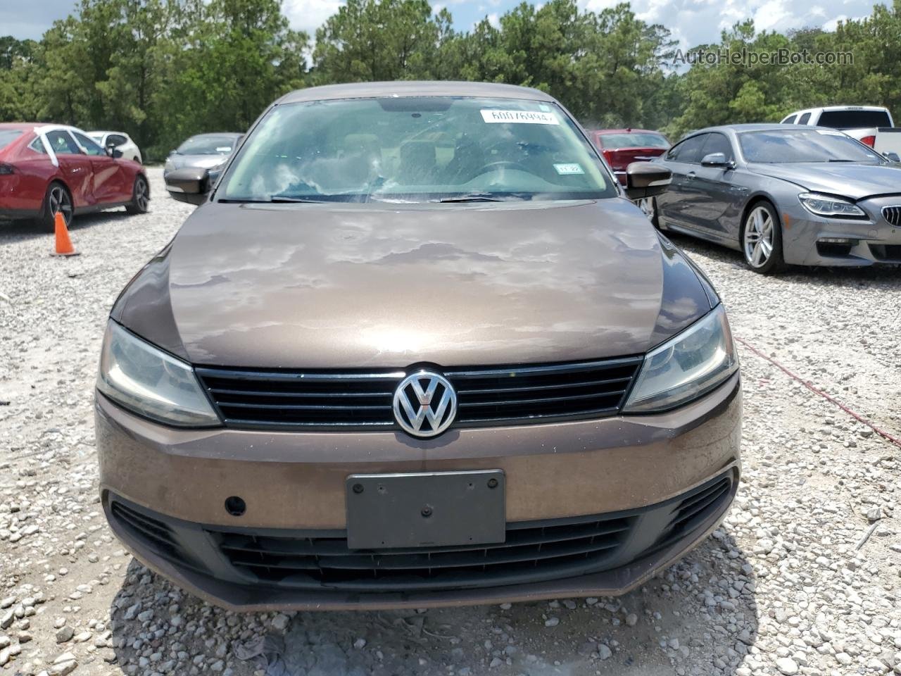 2014 Volkswagen Jetta Se Brown vin: 3VWD07AJ4EM402560