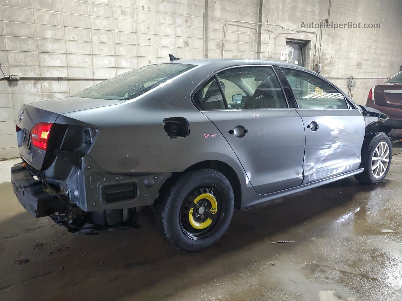 2014 Volkswagen Jetta Se Gray vin: 3VWD07AJ4EM428625