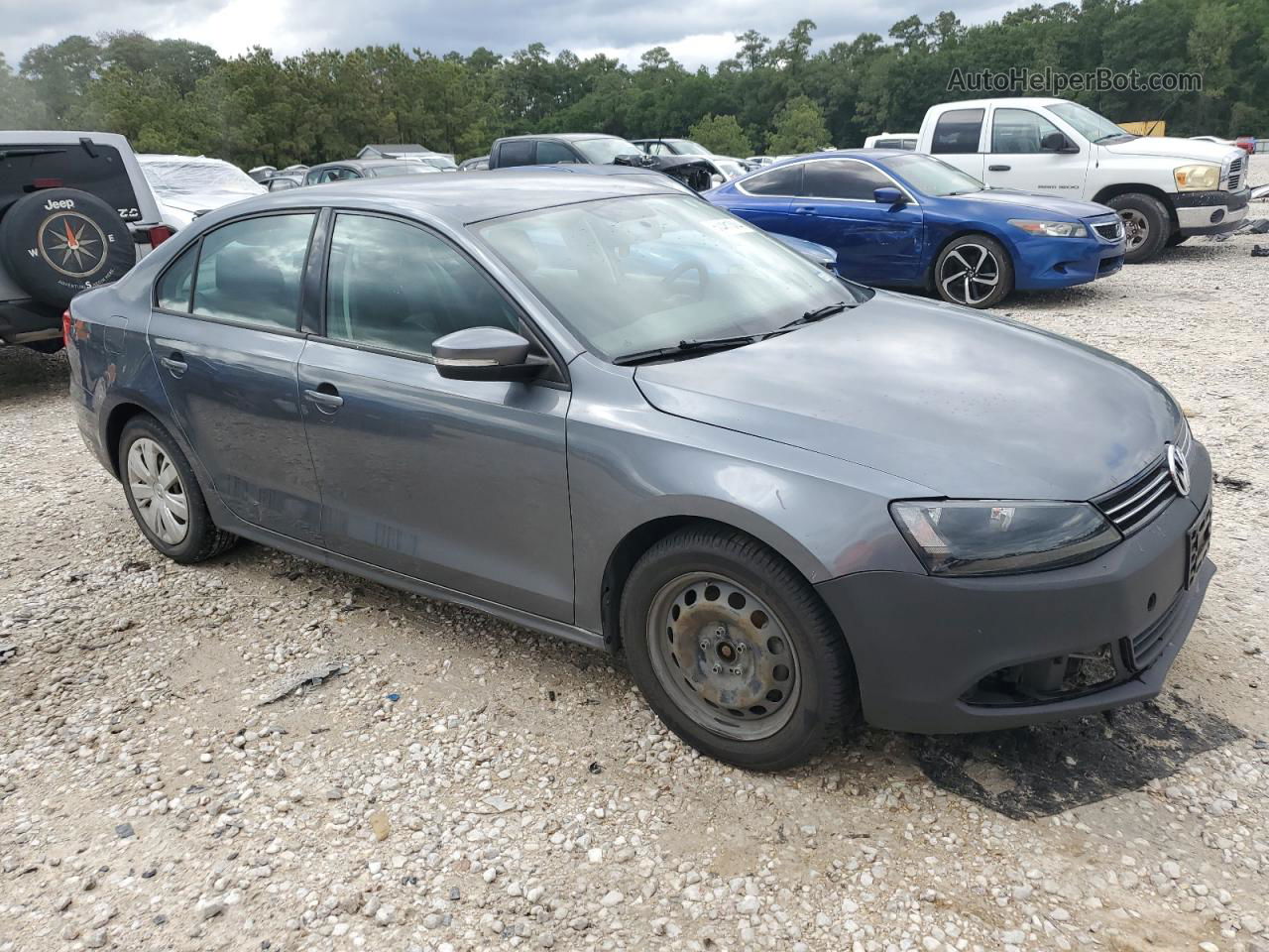 2014 Volkswagen Jetta Se Gray vin: 3VWD07AJ5EM267881