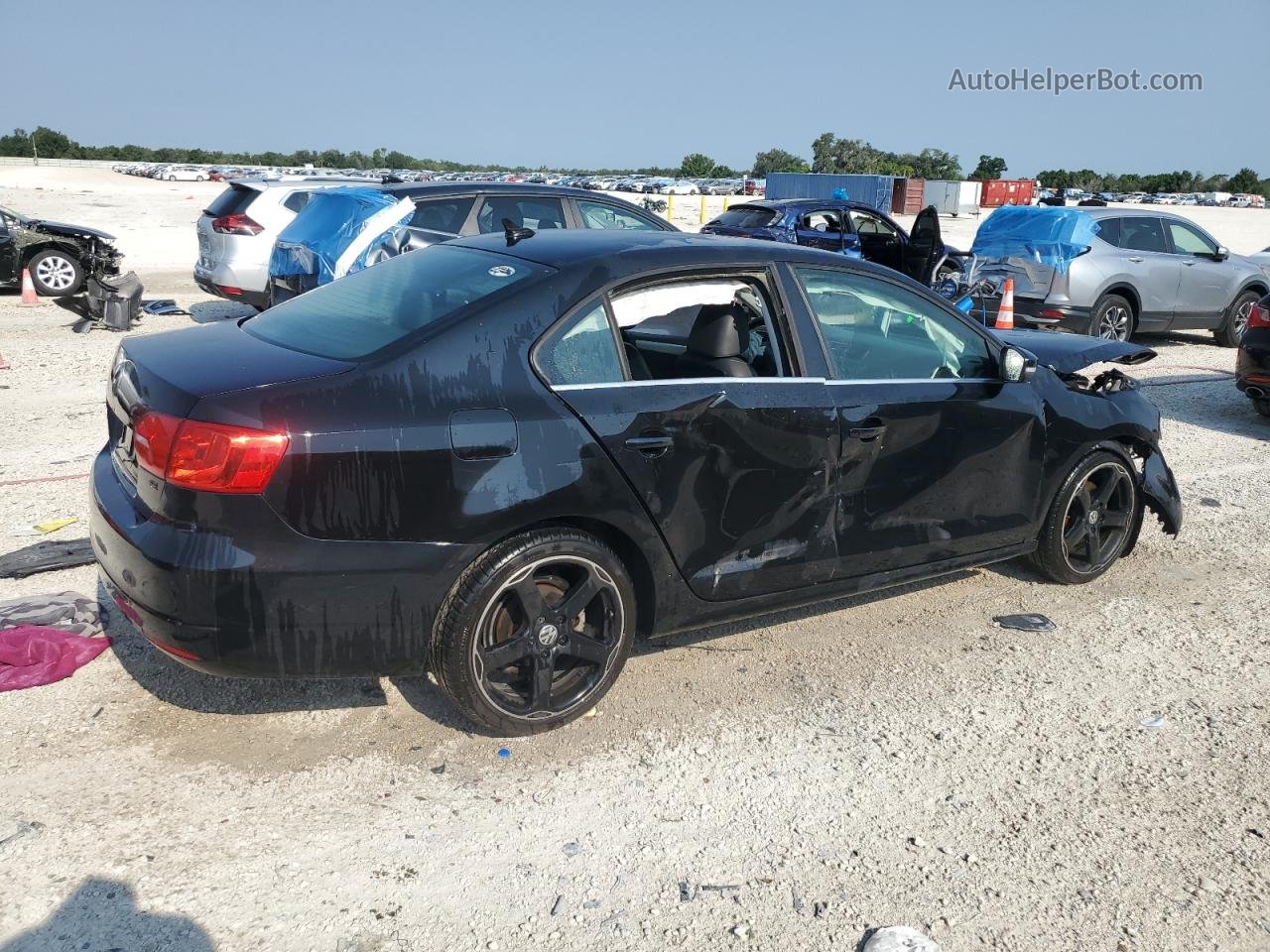 2014 Volkswagen Jetta Se Black vin: 3VWD07AJ5EM268111