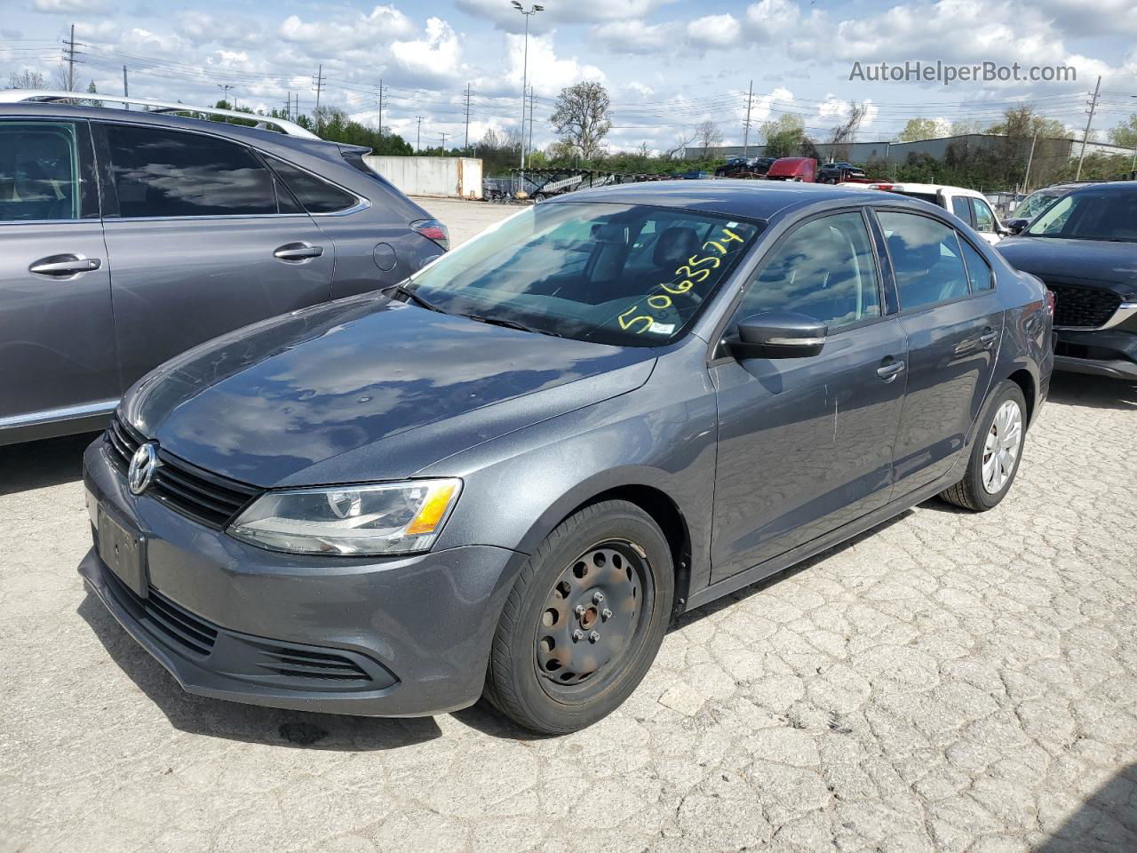 2014 Volkswagen Jetta Se Серый vin: 3VWD07AJ6EM232895