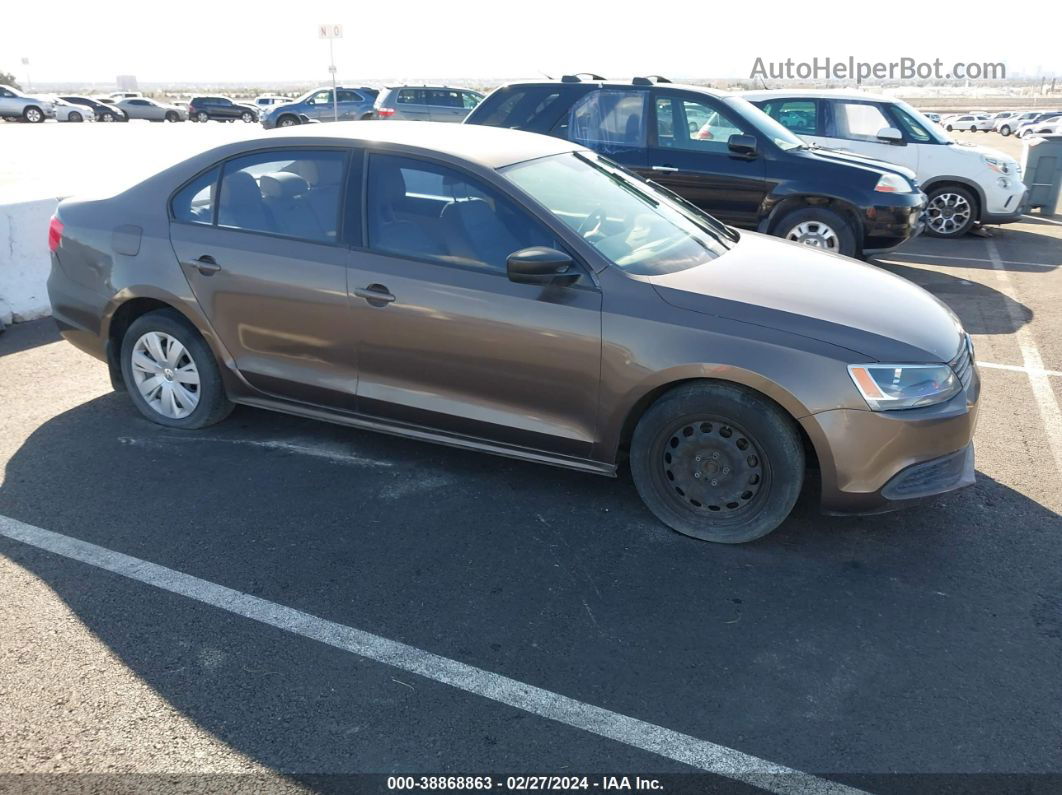 2014 Volkswagen Jetta 1.8t Se Brown vin: 3VWD07AJ6EM242486