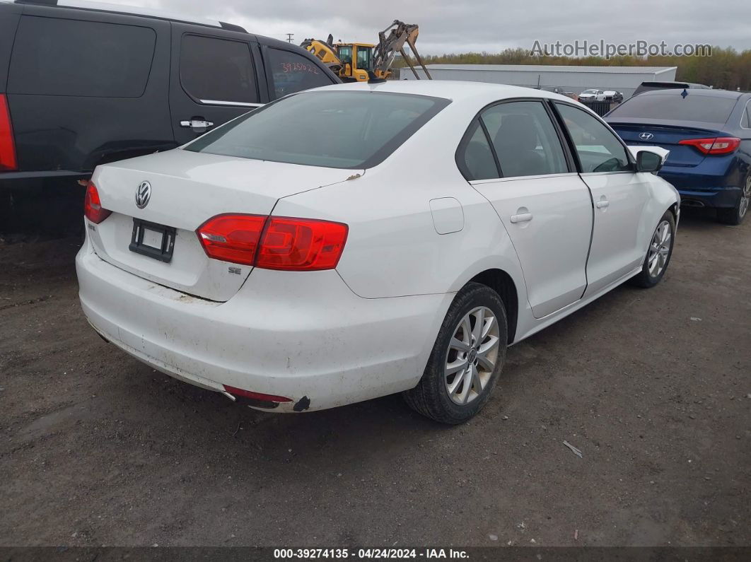 2014 Volkswagen Jetta 1.8t Se White vin: 3VWD07AJ6EM288741