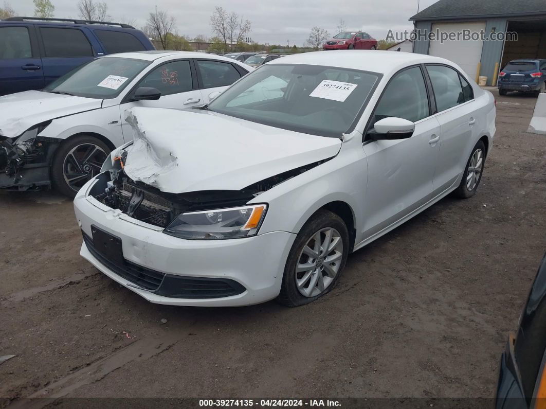 2014 Volkswagen Jetta 1.8t Se White vin: 3VWD07AJ6EM288741