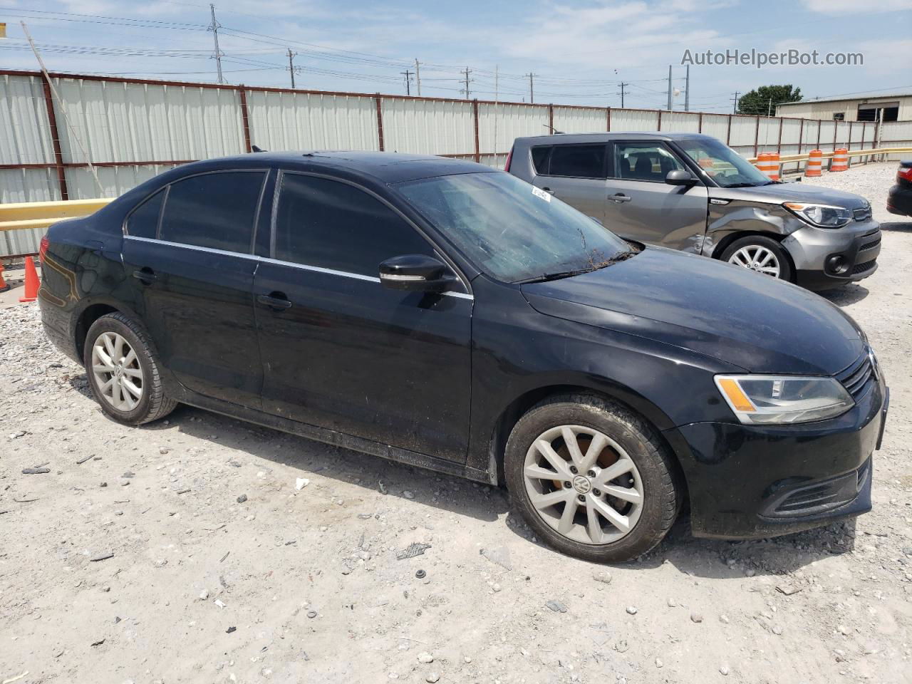 2014 Volkswagen Jetta Se Black vin: 3VWD07AJ6EM400955