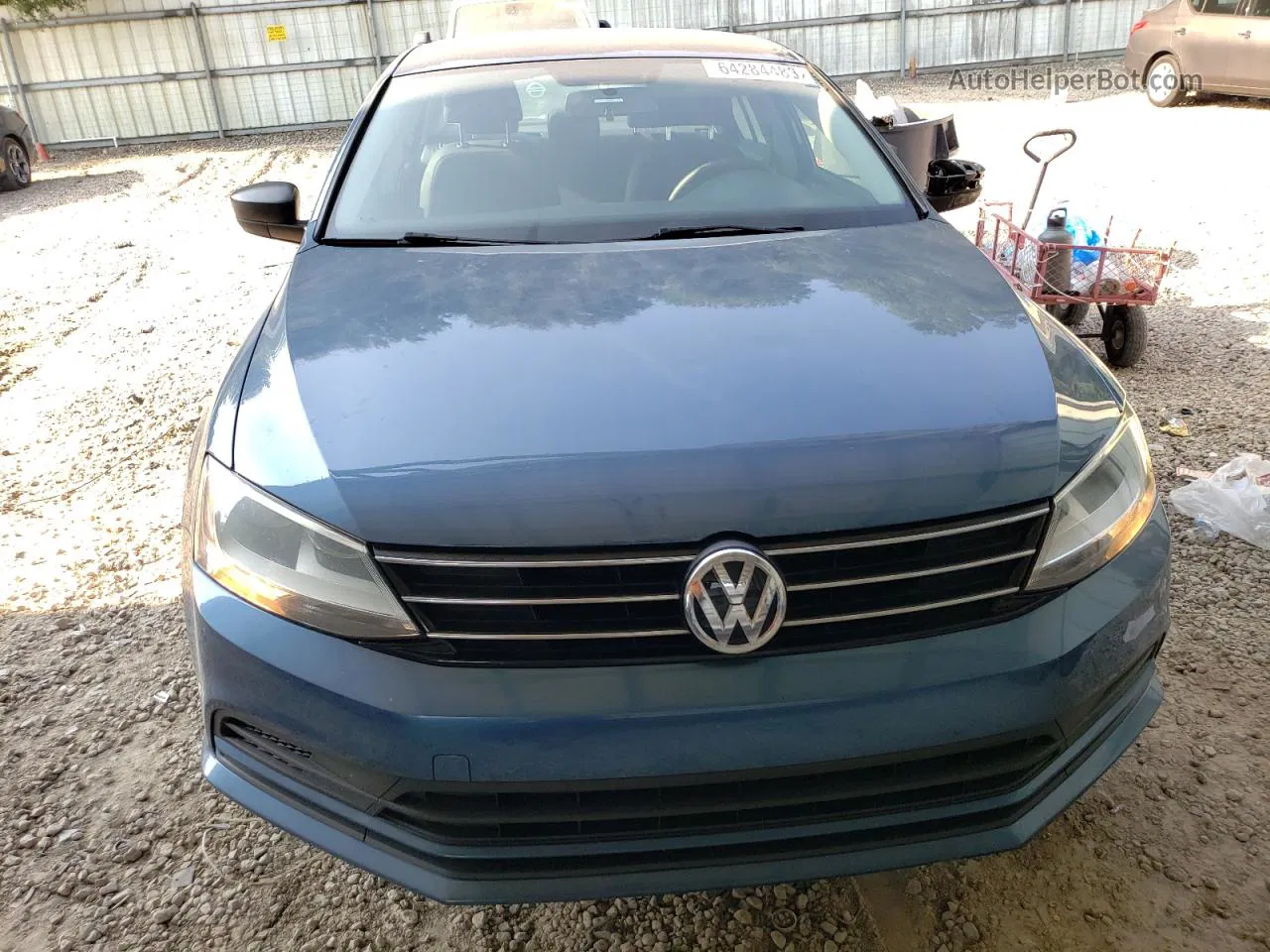 2015 Volkswagen Jetta Se Blue vin: 3VWD07AJ6FM352570