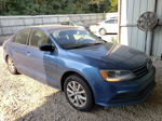 2015 Volkswagen Jetta Se Blue vin: 3VWD07AJ6FM352570