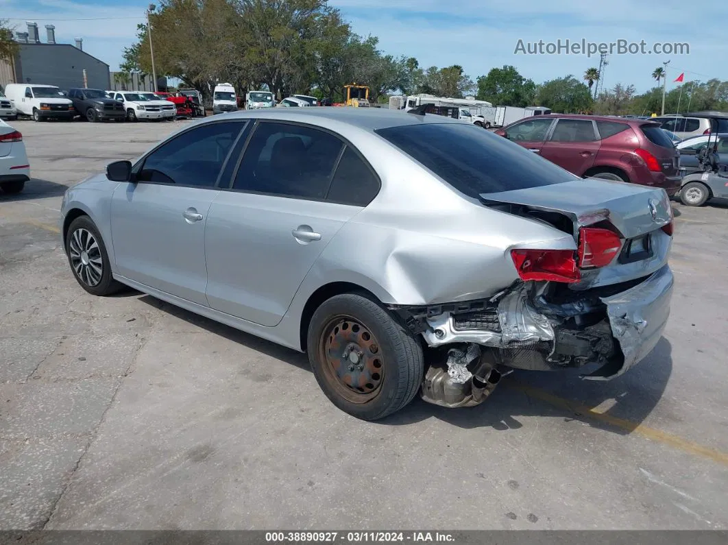 2014 Volkswagen Jetta 1.8t Se Silver vin: 3VWD07AJ7EM330110