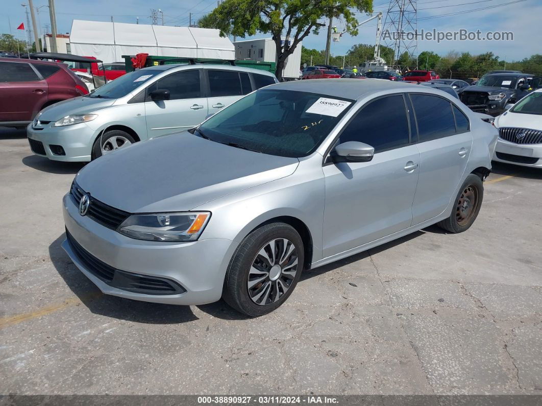 2014 Volkswagen Jetta 1.8t Se Silver vin: 3VWD07AJ7EM330110