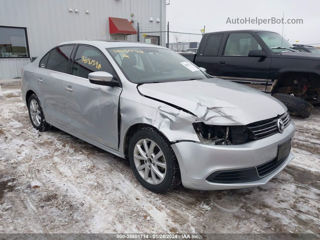 2014 Volkswagen Jetta 1.8t Se Silver vin: 3VWD07AJ7EM392851