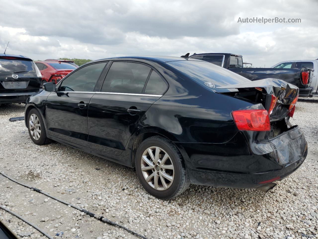 2014 Volkswagen Jetta Se Black vin: 3VWD07AJ7EM444494