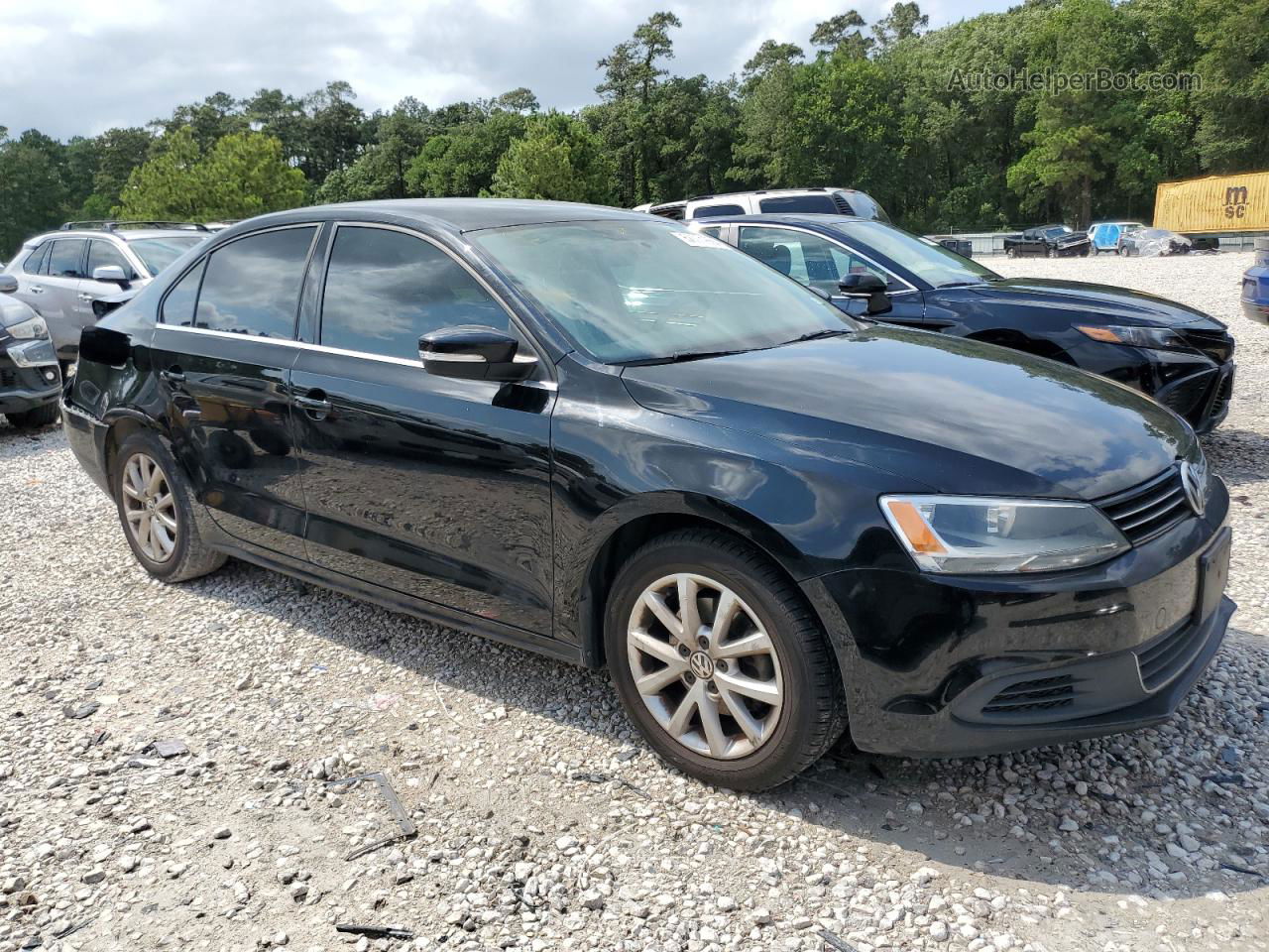 2014 Volkswagen Jetta Se Black vin: 3VWD07AJ7EM444494