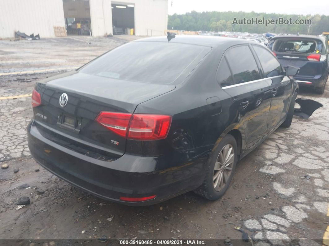 2015 Volkswagen Jetta 1.8t Se Black vin: 3VWD07AJ7FM238691