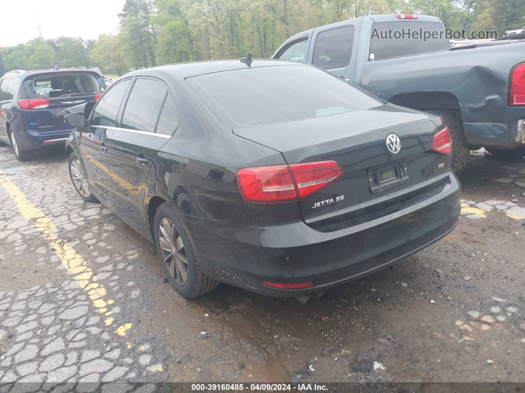 2015 Volkswagen Jetta 1.8t Se Black vin: 3VWD07AJ7FM238691