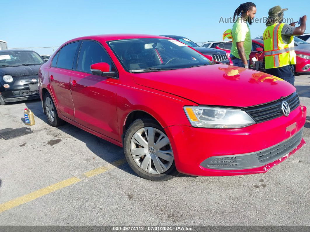 2014 Volkswagen Jetta 1.8t Se Red vin: 3VWD07AJ8EM225267