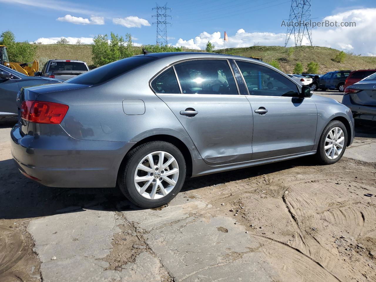 2014 Volkswagen Jetta Se Gray vin: 3VWD07AJ8EM317415