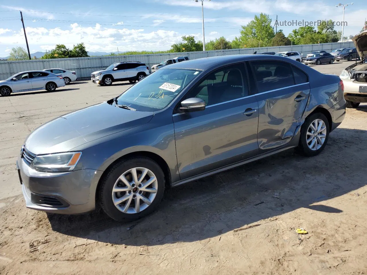 2014 Volkswagen Jetta Se Gray vin: 3VWD07AJ8EM317415