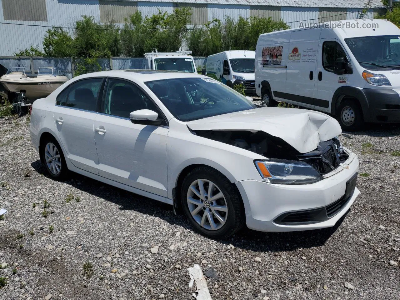 2014 Volkswagen Jetta Se White vin: 3VWD07AJ8EM384449