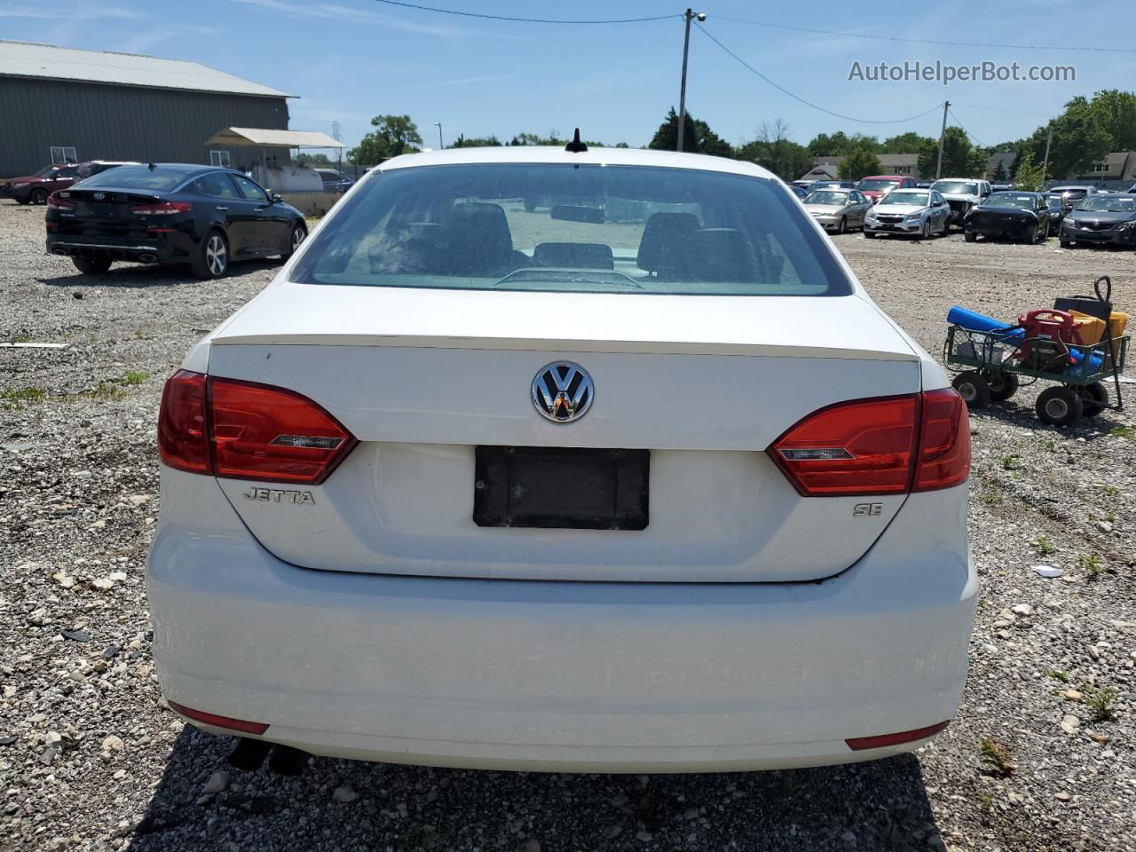 2014 Volkswagen Jetta Se White vin: 3VWD07AJ8EM384449