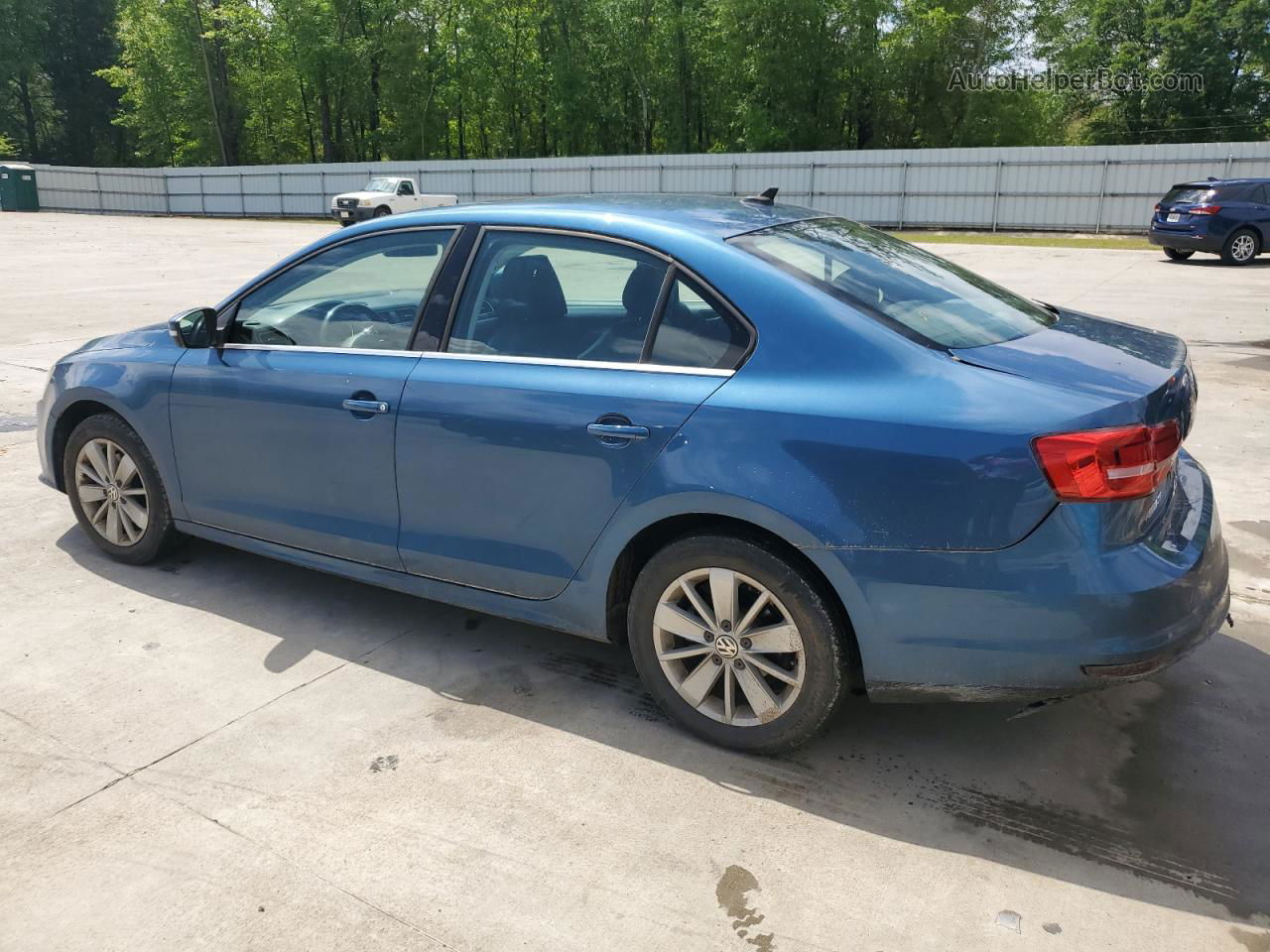 2015 Volkswagen Jetta Se Blue vin: 3VWD07AJ8FM312782