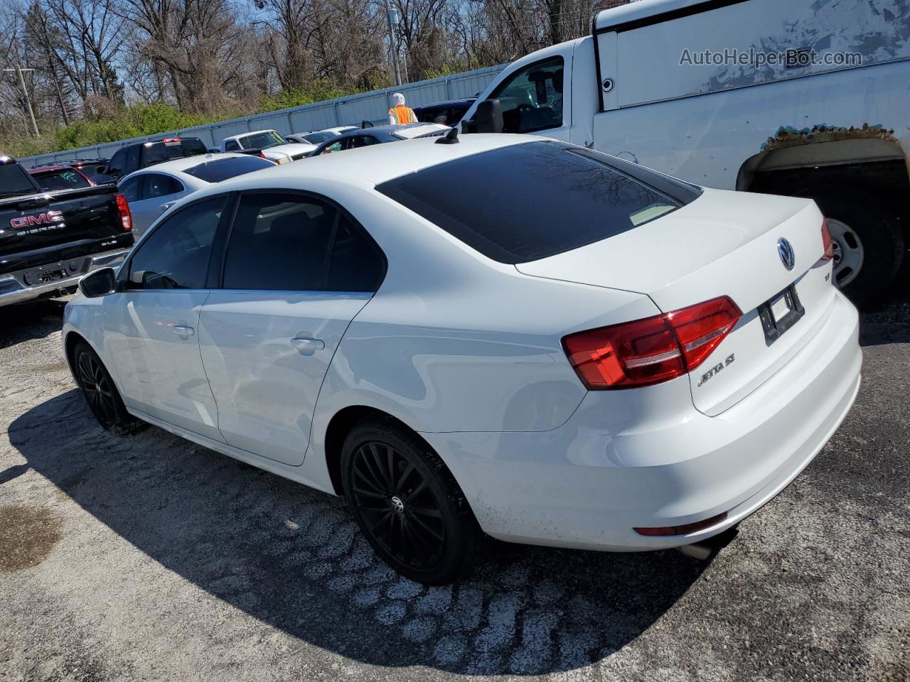 2015 Volkswagen Jetta Se White vin: 3VWD07AJ8FM316797