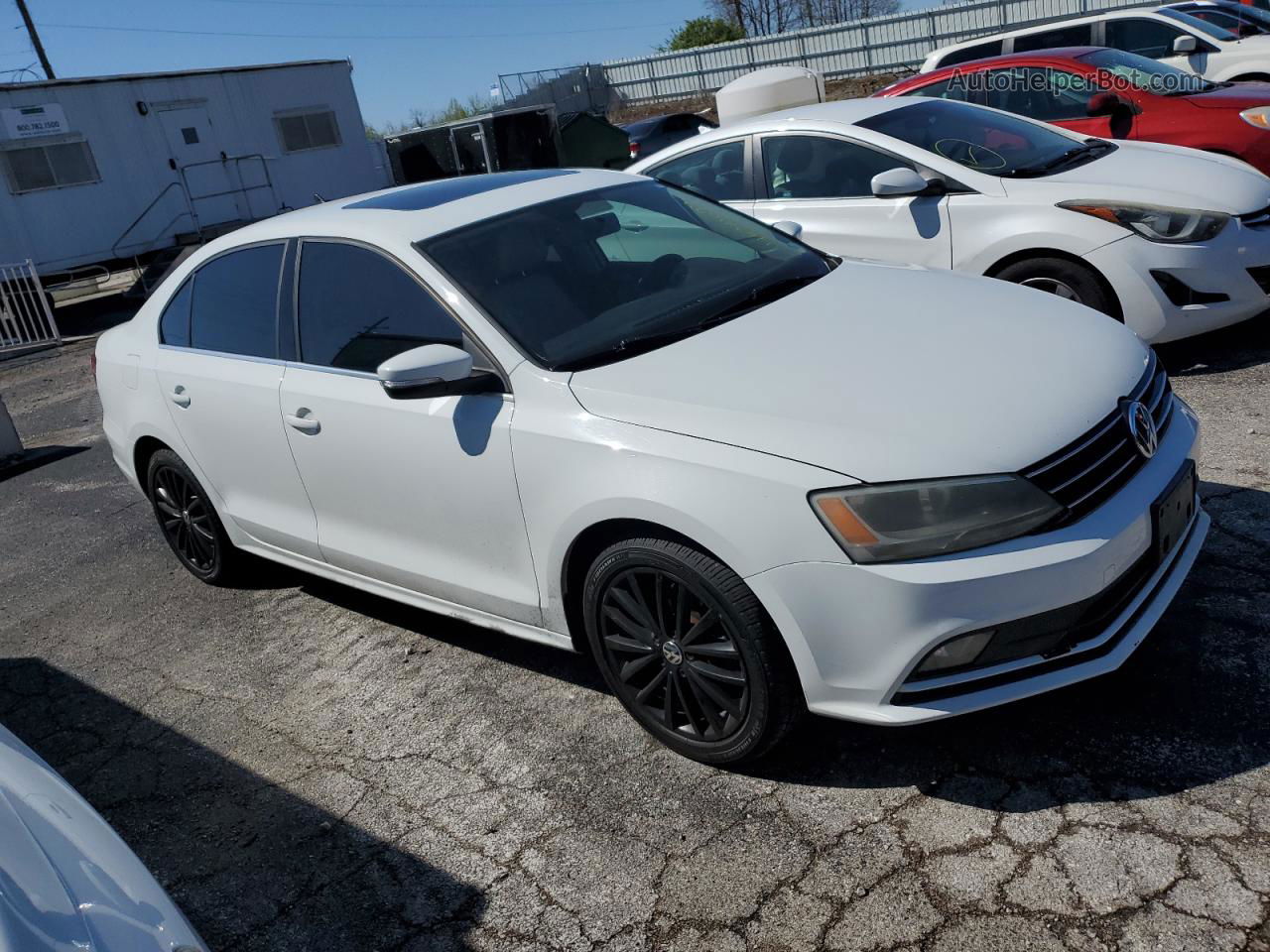 2015 Volkswagen Jetta Se White vin: 3VWD07AJ8FM316797