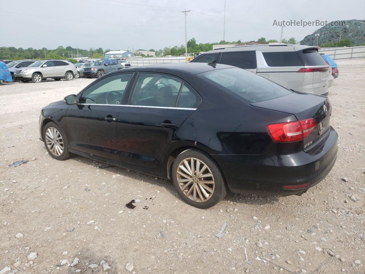 2015 Volkswagen Jetta Se Black vin: 3VWD07AJ8FM407214