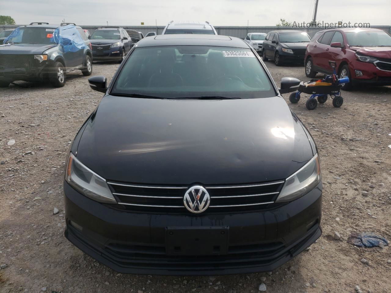 2015 Volkswagen Jetta Se Black vin: 3VWD07AJ8FM407214