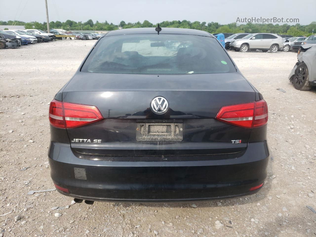 2015 Volkswagen Jetta Se Black vin: 3VWD07AJ8FM407214