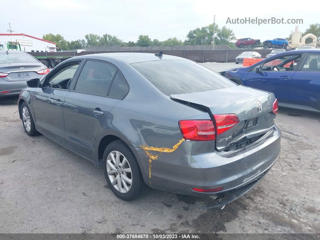 2015 Volkswagen Jetta 1.8t Se Gray vin: 3VWD07AJ8FM412235