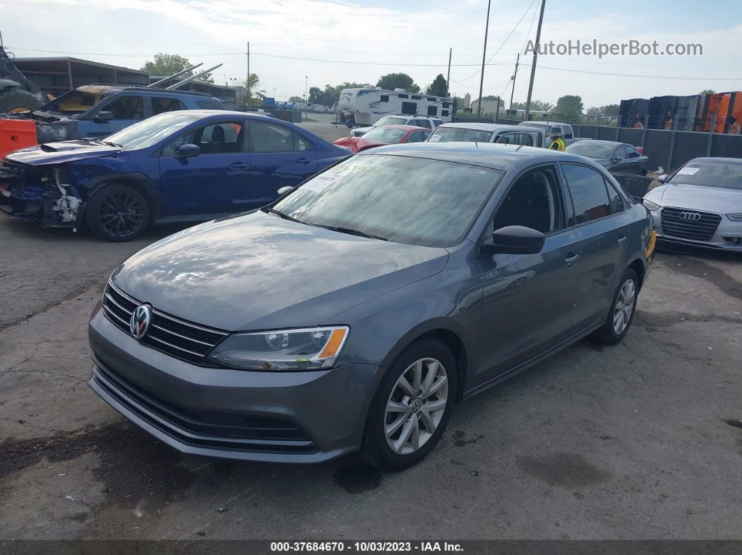 2015 Volkswagen Jetta 1.8t Se Gray vin: 3VWD07AJ8FM412235