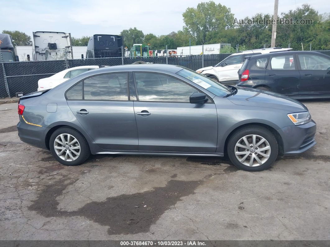 2015 Volkswagen Jetta 1.8t Se Gray vin: 3VWD07AJ8FM412235