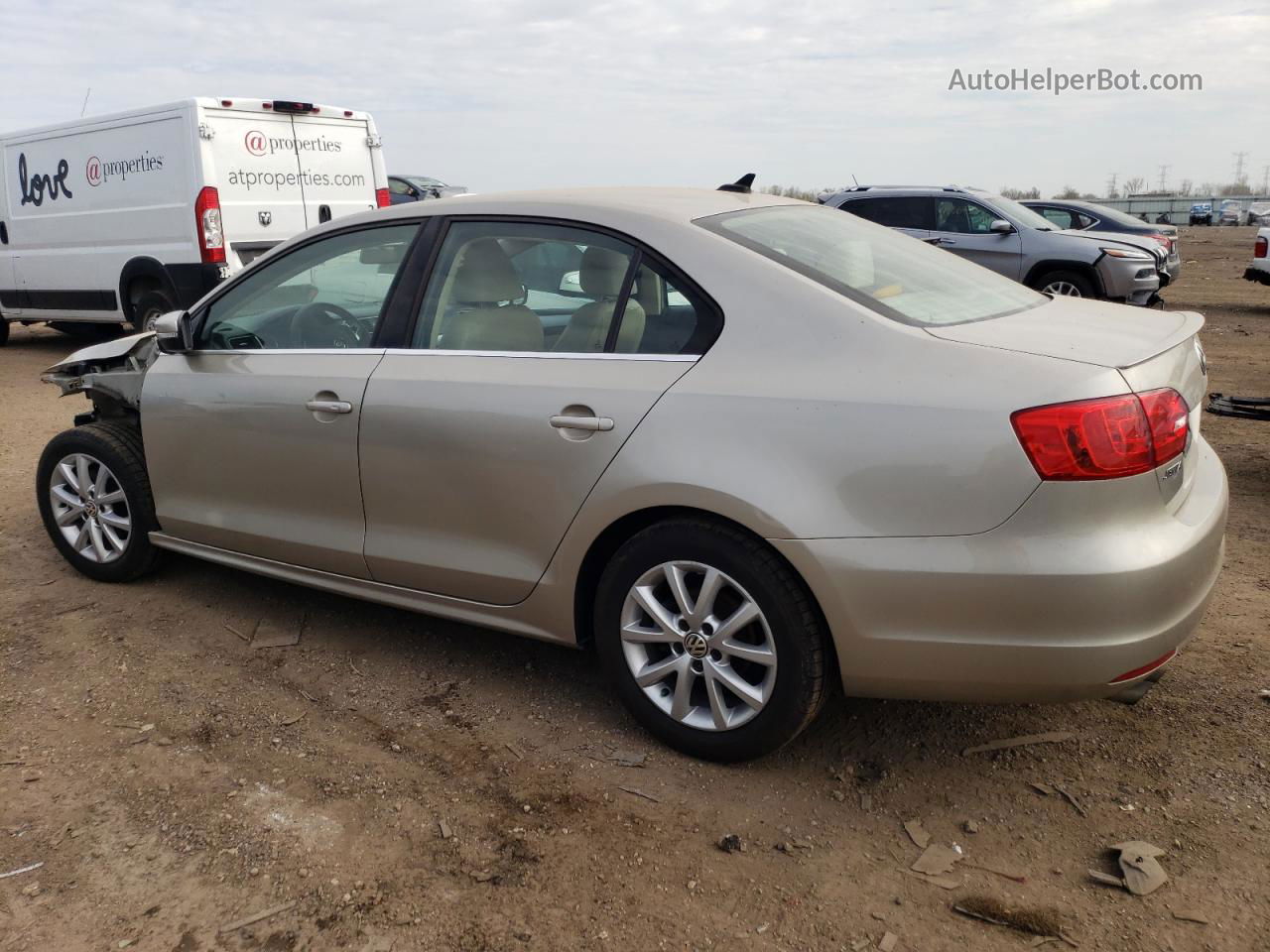 2014 Volkswagen Jetta Se Beige vin: 3VWD07AJ9EM309226