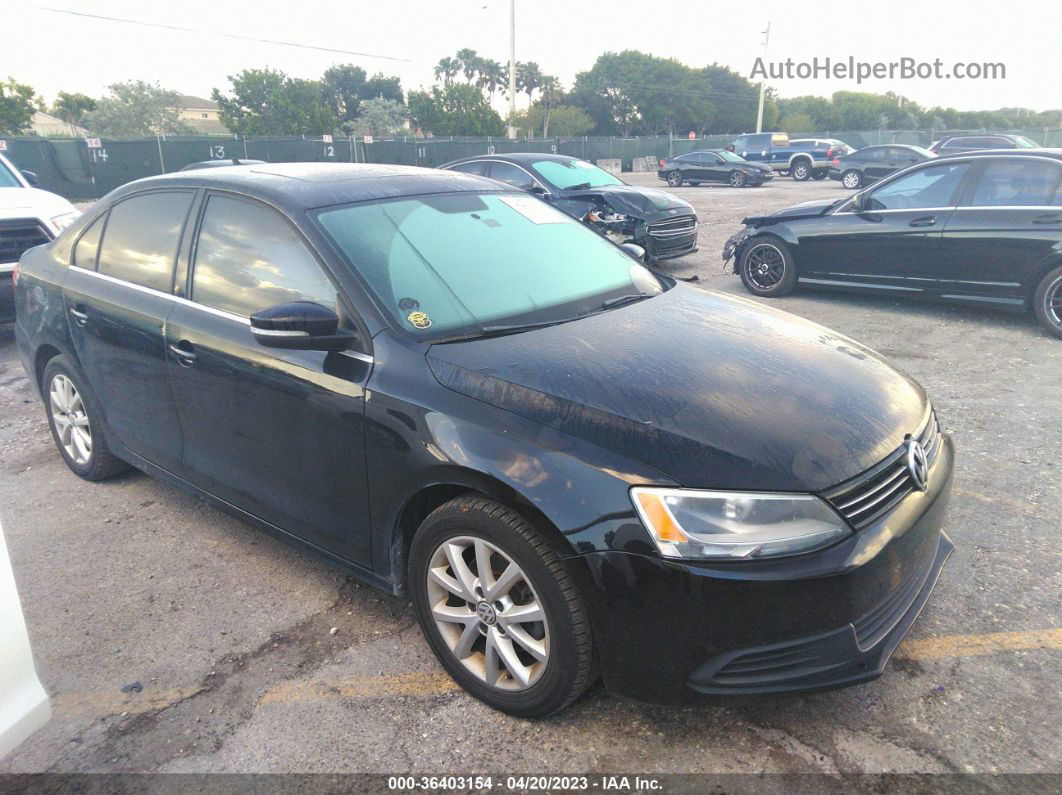 2014 Volkswagen Jetta 1.8t Se Black vin: 3VWD07AJ9EM411710