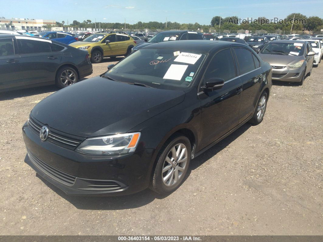 2014 Volkswagen Jetta 1.8t Se Black vin: 3VWD07AJ9EM411710