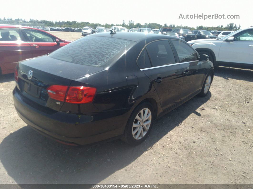 2014 Volkswagen Jetta 1.8t Se Black vin: 3VWD07AJ9EM411710