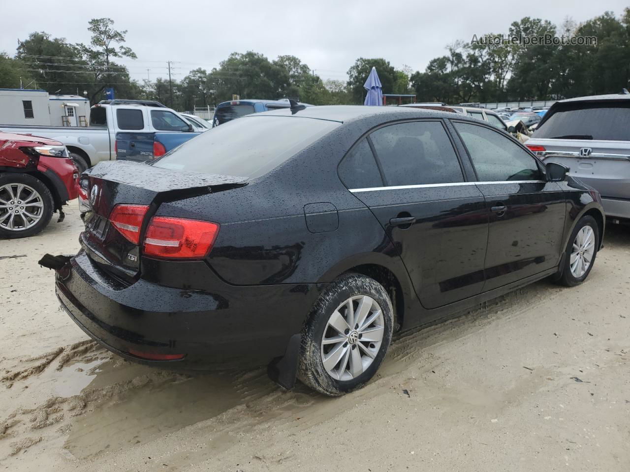 2015 Volkswagen Jetta Se Черный vin: 3VWD07AJ9FM258912