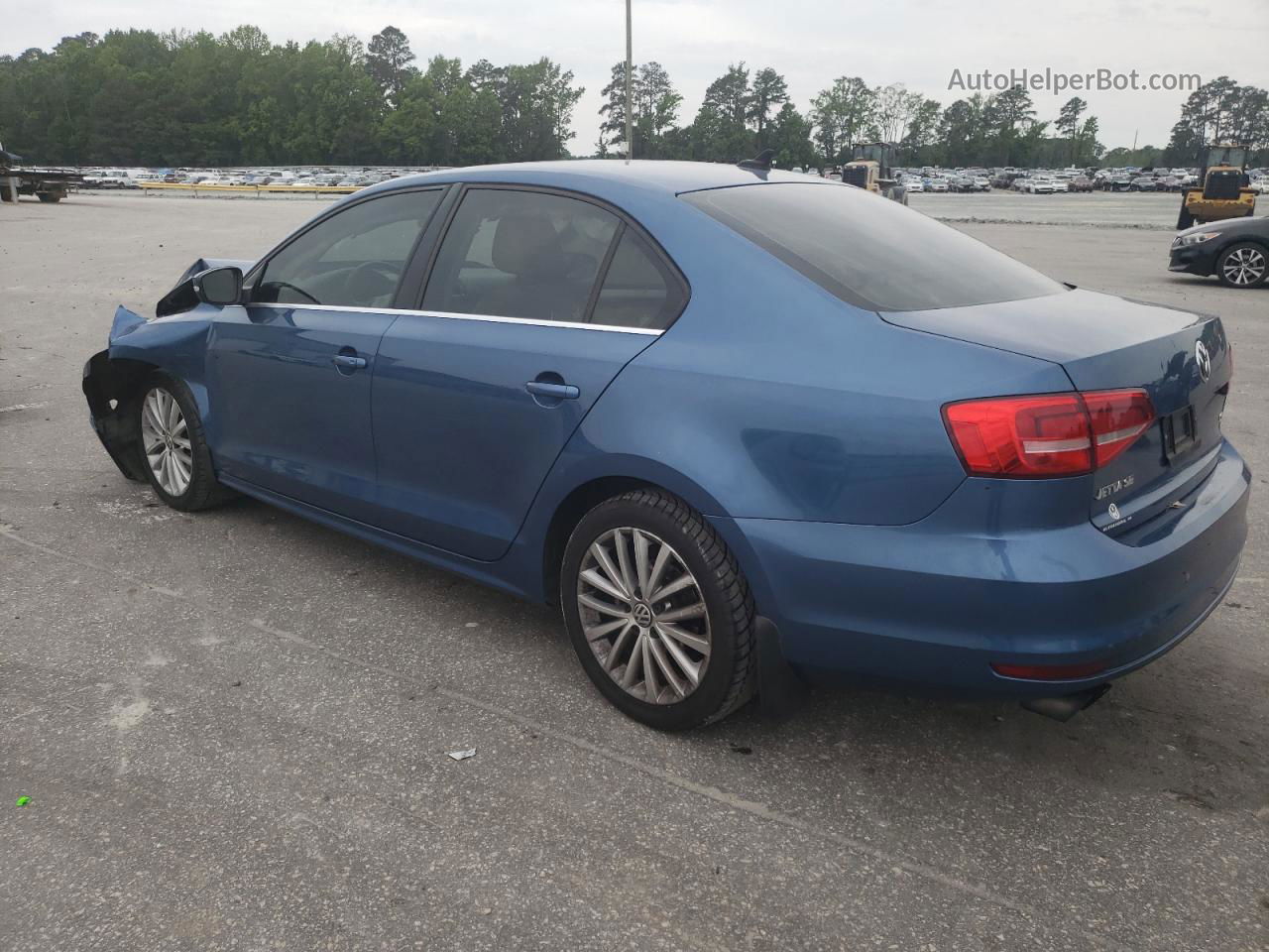 2015 Volkswagen Jetta Se Blue vin: 3VWD07AJ9FM318798