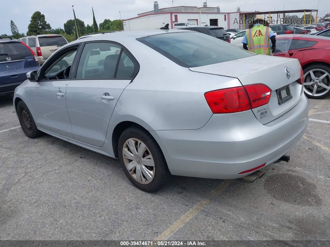 2014 Volkswagen Jetta 1.8t Se Silver vin: 3VWD17AJ0EM280020